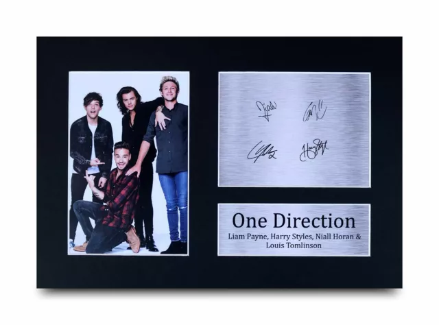 One Direction Signed A4 Framed Printed Autograph Print Music Poster Gift Band
