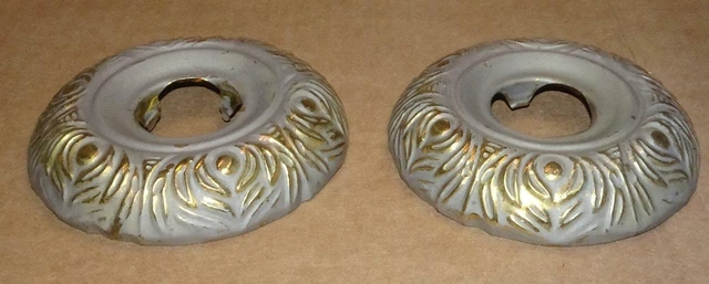Vtg Art Deco Clip On Brass Socket Bobeches Antique Chandelier Wall Sconce FB-66