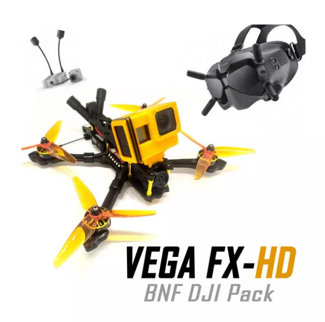 DRONE FPV (Neuf) - VEGA FX-HD LUXURY BNF 5″ – DJI HD System – RTF Pack 6S