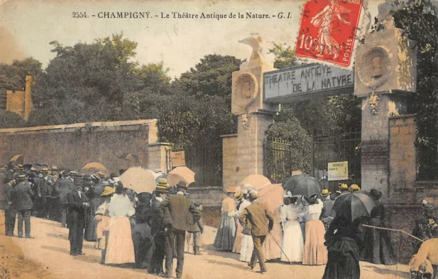 Cpa 94 Champigny Le Theatre Antique De La Nature