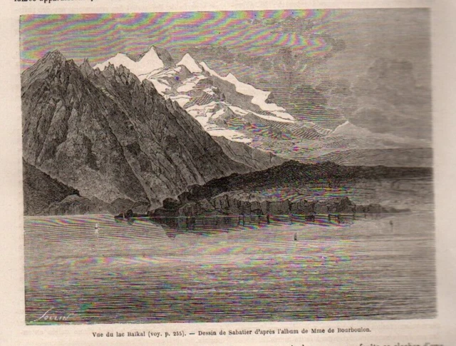 Sibérie / Vue Du Lac Baikal / Gravure Engraving 1864
