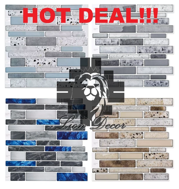 PEEL AND STICK Brick Kitchen Backsplash SelfAdhesive Wall Tile Stone