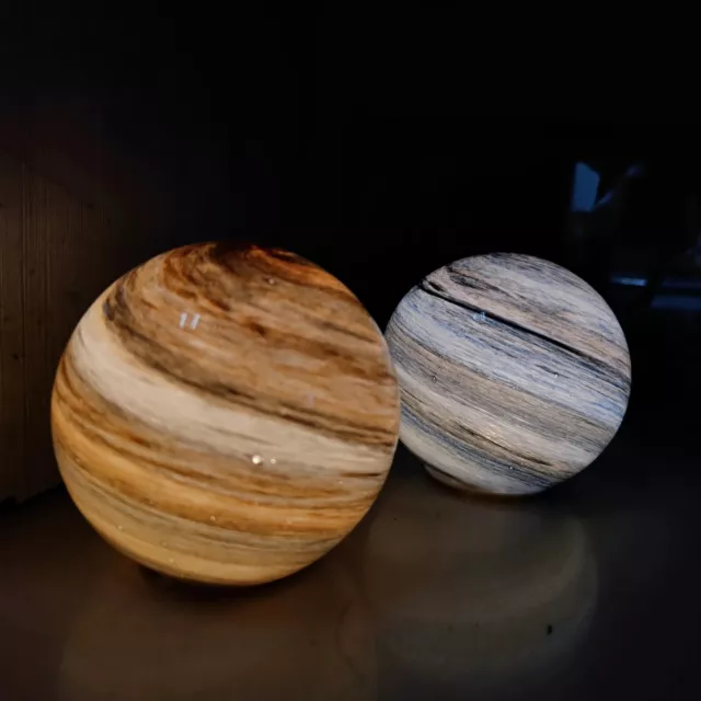 12CM Led Star Moon Light Milky Way Lamp Handmade Glass Planet Night Light 2