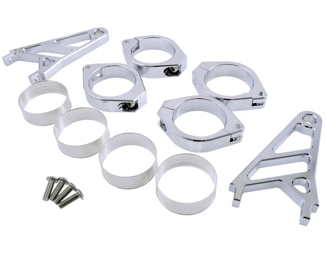 Porte-lampe moto Highsider CNC Alu Set pour 42-43 mm Gab