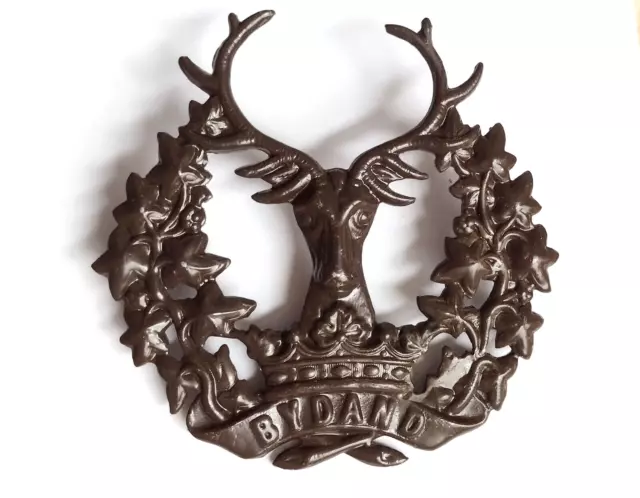 WW1 Gordon Highlanders Regiment Cap Badge BRONZE 2 Lugs Super ANTIQUE Original