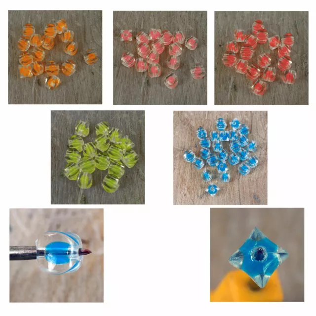 Acrylic Beads ,Plastic, 3D Transparent Round Square Bead , 50 pcs