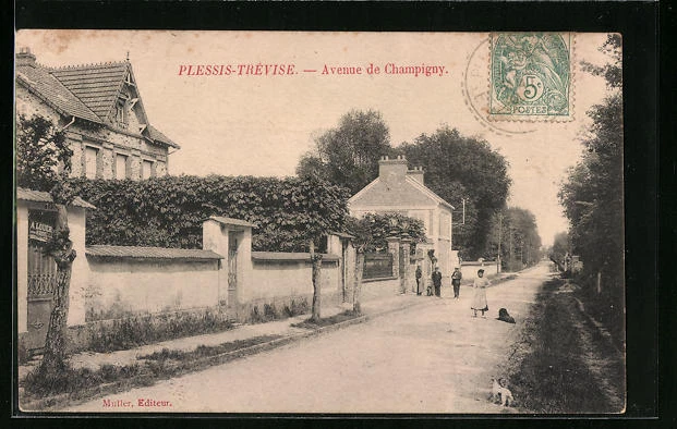 CPA Plessis-Trévise, Avenue de Champigny 1907