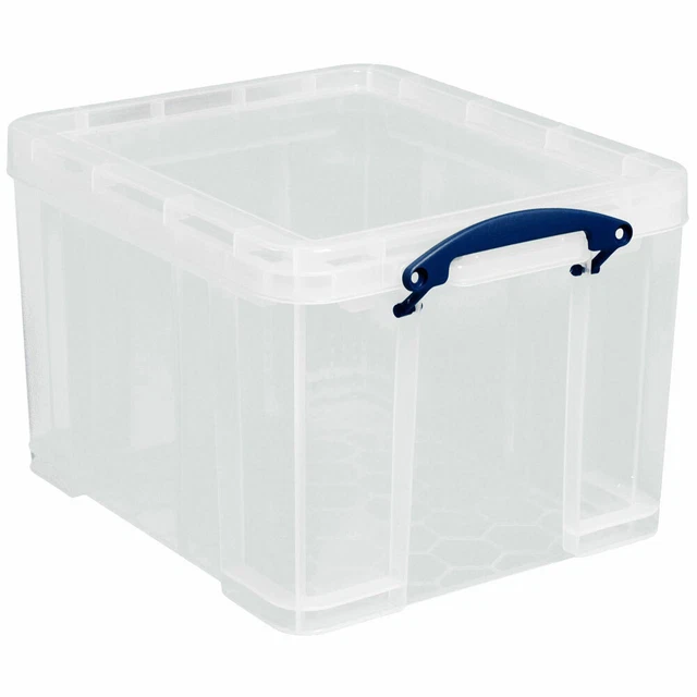 REALLY USEFUL 35 Litre Clear Plastic Storage Box, Art & Craft, Brand