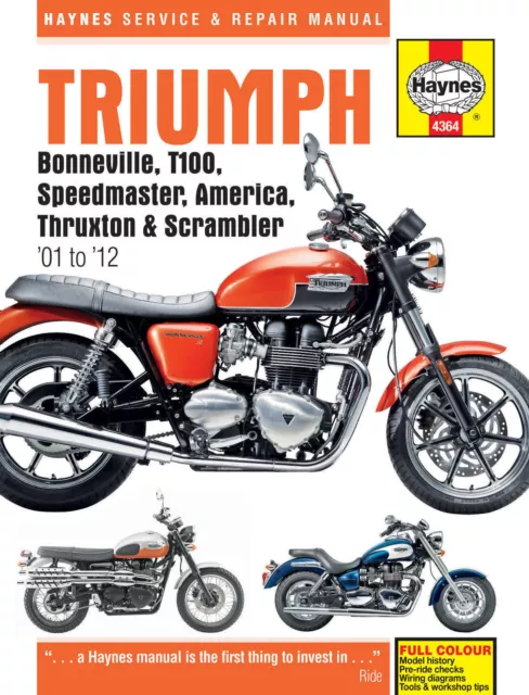 Reparaturhandbuch Triumph Thruxton, Speedmaster, Bonneville, T100 01-15