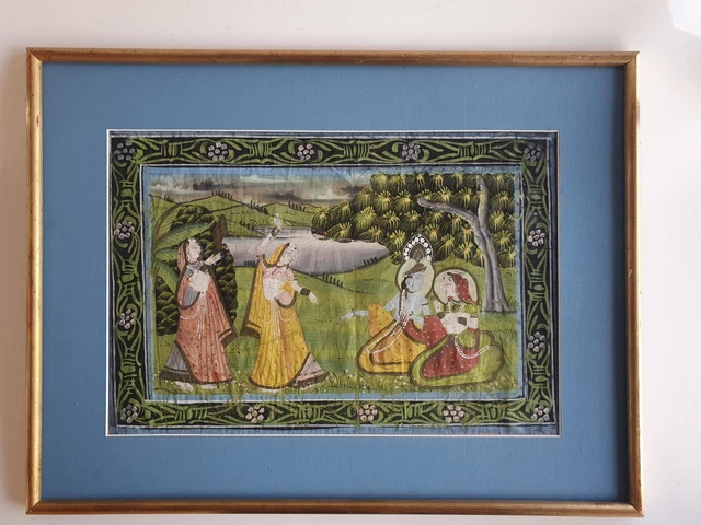 Carreau De Céramique Peint Mural Vintage, Chasse Au Tigre Moghol Indien, 32x24