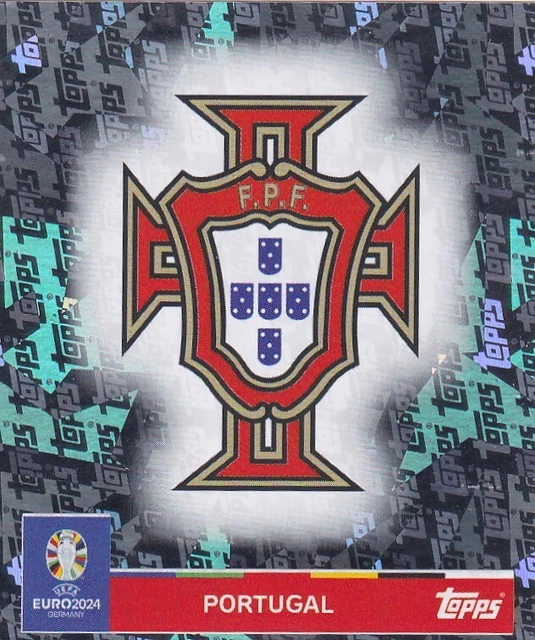 TOPPS EURO 2024 Sticker POR 1 Portugal Logo Topps Foil £5.12 PicClick UK