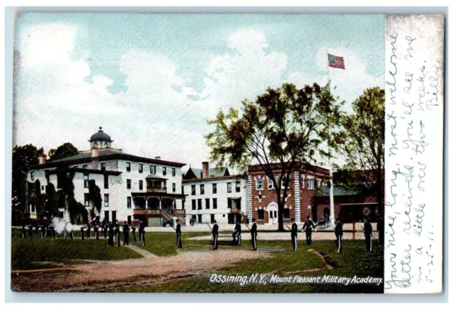 1911 Mount Pleasant Military Academy Building View Ossining New York NY Postcard