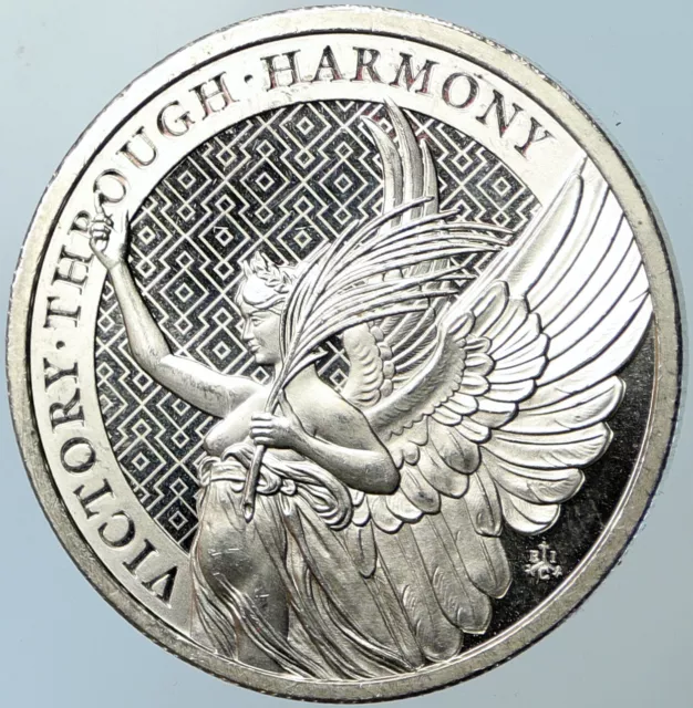 2021 SAINT HELENA United Kingdom ELIZABETH II Silver Pound Coin VICTORY i100733