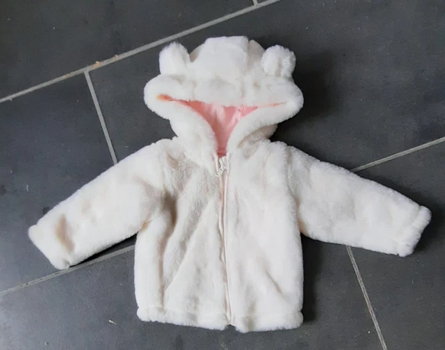 Lovely Baby Debenhams Bluezoo Supersoft Faux Fur Coat / Jacket Age 6-9 Months