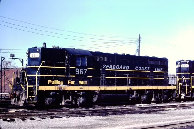 Seaboard Coast Line SCL GP7 967 Raleigh NC PULLING FOR YOU Original Slide