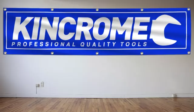 Kincrome Banner Flag 2X8Ft Tools Boxes Repair Automotive Garage Shop Man Cave