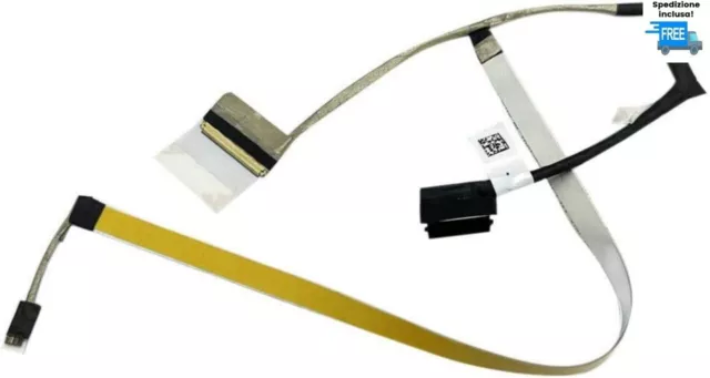 Câble Plat Vidéo HP 15S-DR GPT52 LA-K201PDC02C00QK00 LED 40 Broches Lvds VGA