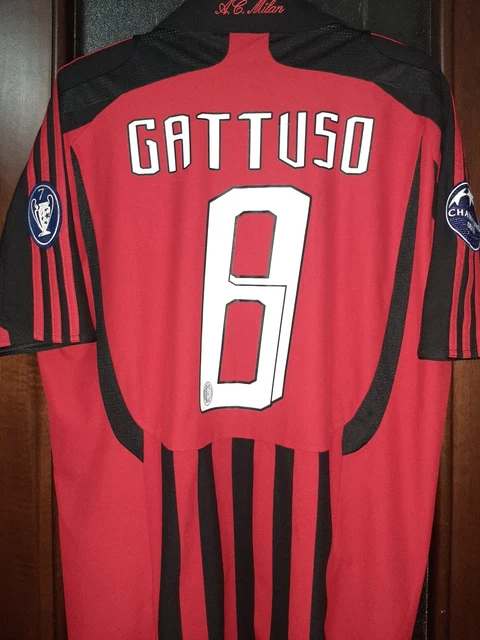 Ac Milan Maglie Calcio Vintage MAGLIA MILAN 2007 2008 Home Gattuso