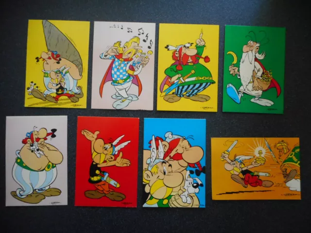 ASTERIX 1969 lot 8 CARTES POSTALES publicité  CHOCOLAT REVILLON  A