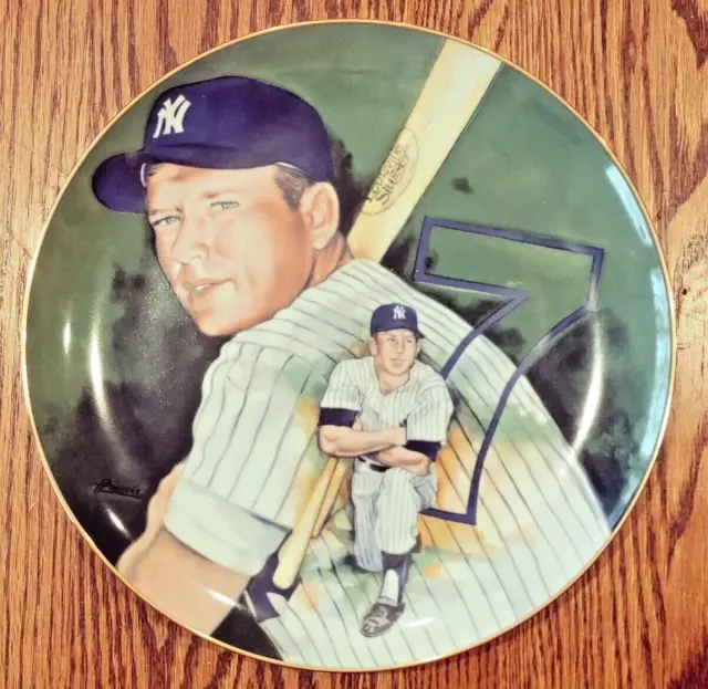 Mickey Mantle 1983 Marigold Collector Gold Autograph "Mickey" Series Plate #526