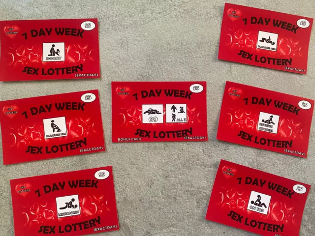 7 Day Week Sex Position Scratch Cards Fun In Bedroom Love Play One For Each Day