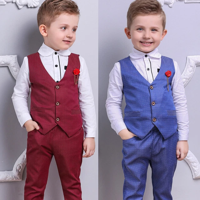 Boys Suits Boys Grey Suit Boys Wedding Suit Page Boy Party Prom 3 Piece Suit