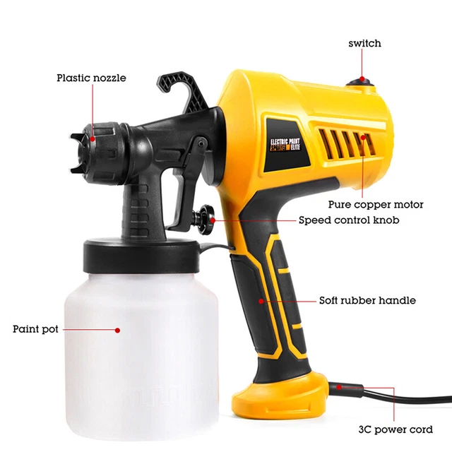 Plastic 800ML Electric Spray Gun Container Strong Spray Gun Can For Spray Gun
