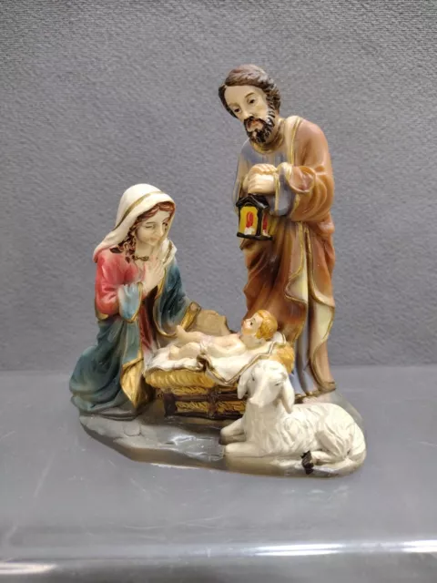 Vintage Dicksons Christmas Nativity Holy Family Small 4.5" Figurine Resin