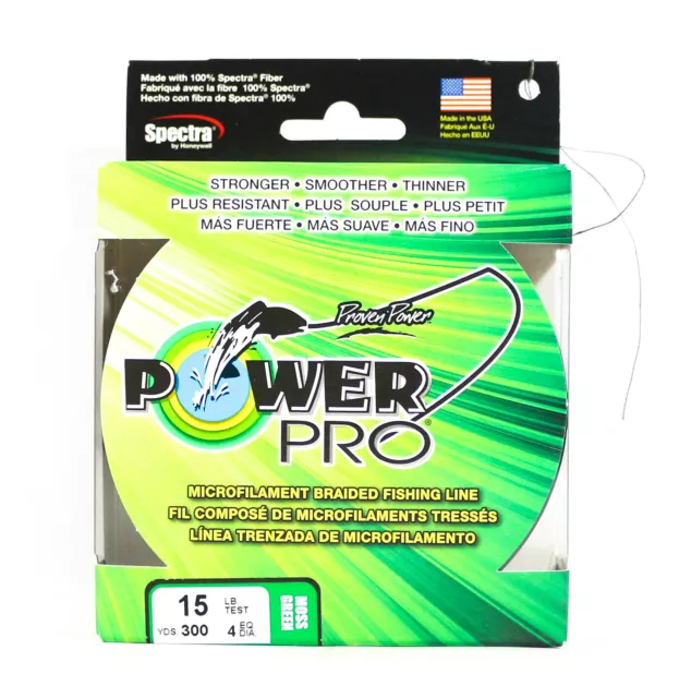 Power Pro Braided Spectra Linea 15lb by 300yds Green (5939)