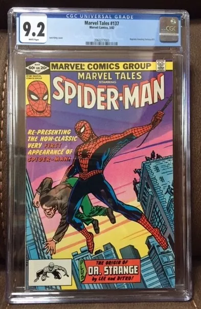 Marvel Tales #137 CGC 9.2 White pages Reprint Amazing Fantasy #15 1st Spider-Man