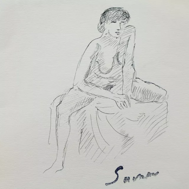 Robert savary - Dibujo Original - Tinta - Desnudo 86