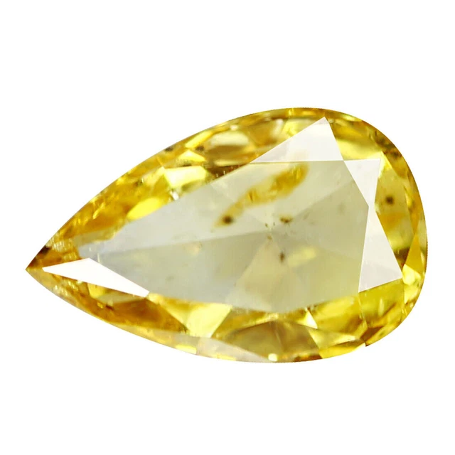 0.13Ct "VVS" ULTRA RARE !! DIAMANT JAUNE CANARI FANTAISIE AAA 100 % NATUREL...