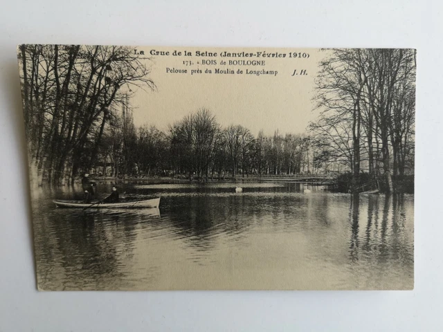 CPA France - Paris 1910 - Crue de la Seine - Bois de Boulogne - Longchamp