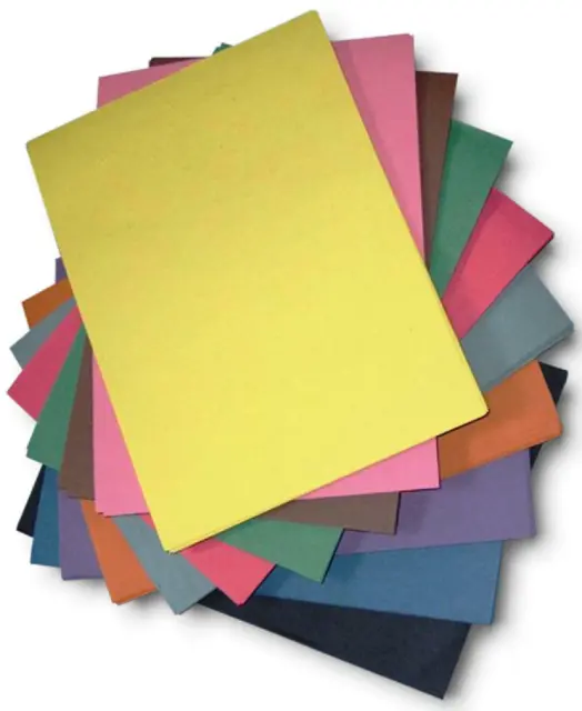 50 x 10 Brillante Colorido A4 Reciclado Papel de Azúcar 80gsm Manualidades Nuevo