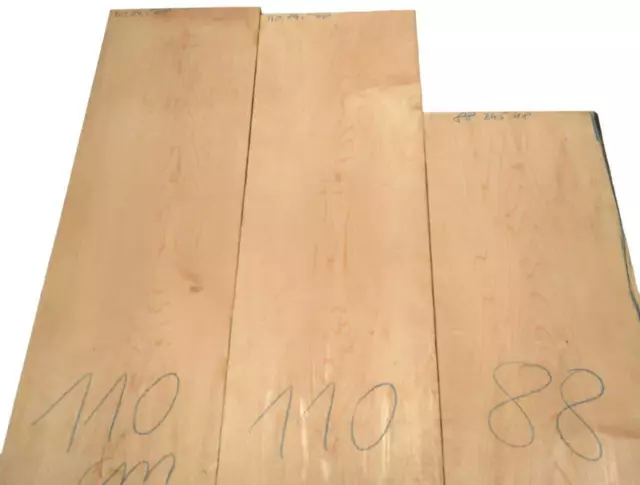 1x Ahornholz Brett Ahorn Hard Maple Holz 110x24,5cm x 48mm 2