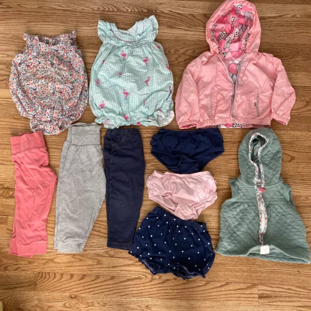 Girls Clothing Lot 18 Months 10 Piece Osh Kosh, Carters, Mayoral