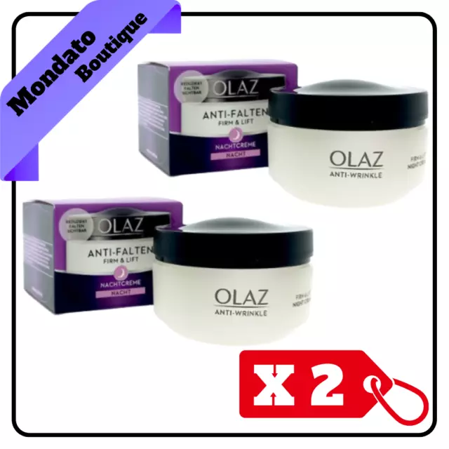 OIL OF OLAZ ANTI RUGHE NOTTE TONIFICA E RASSODA VASO 50ml (X2)