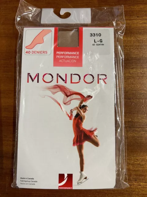 Mondor 3310 Performance Footed Ice Skating Tights Adult Size L-G -SUNTAN