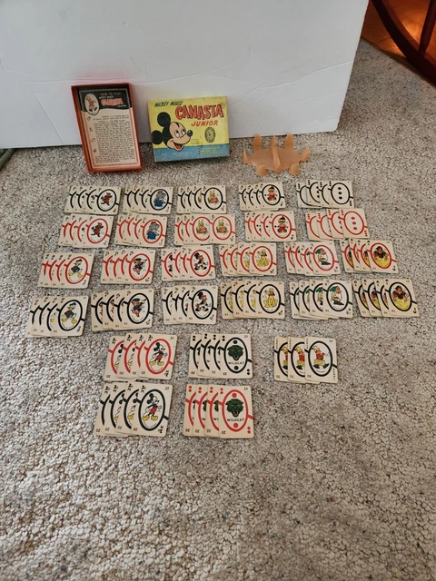1950 Walt Disney Mickey Mouse Canasta Junior Card Game!