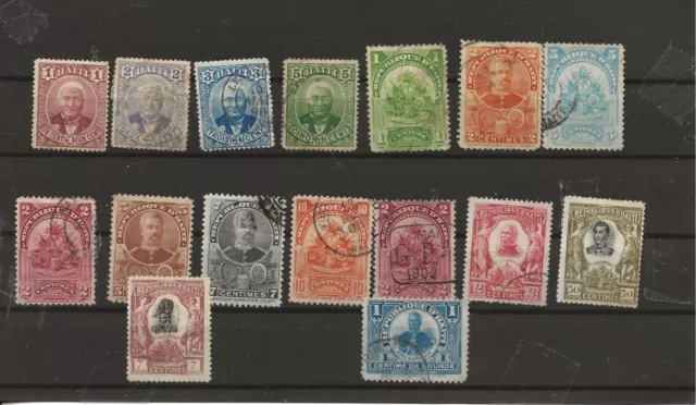 HAITI - 16 timbres anciens  entre yvert 16 et 125 - Années 1898 à 1906