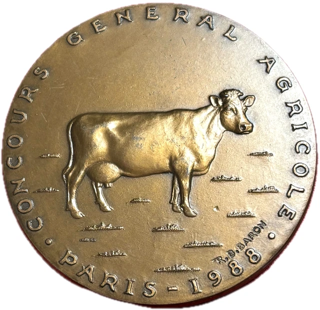 MEDAILLE DE BRONZE Salon International De L'agriculture Signée R.b MEDAILLE DE BRONZE Salon International De L'agriculture Signée R.b