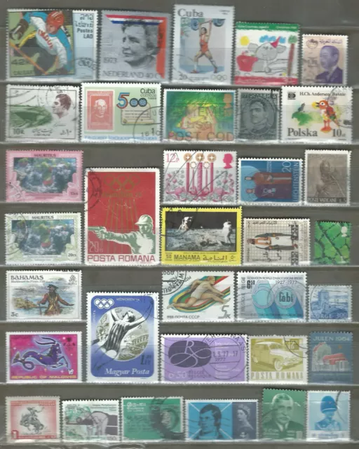 Worldwide 34 Different Used+Mnh Stamps Lot Collection (275)