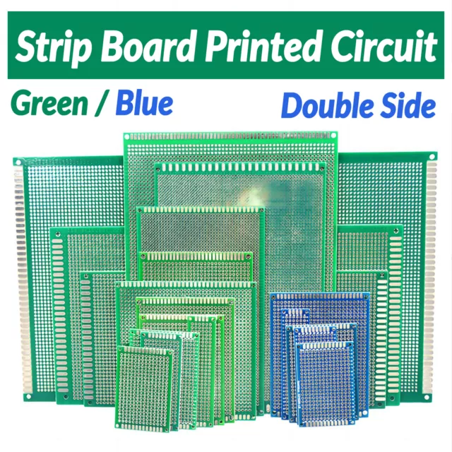 Double Sided Strip Board Printed Circuit PCB Vero Prototype Track Breadboard