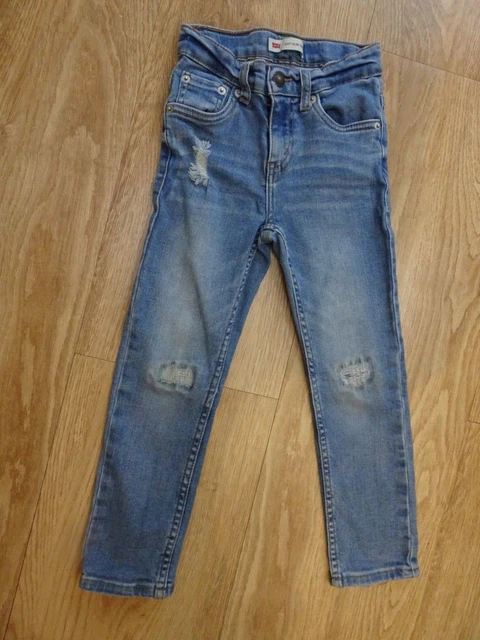 LEVIS girls blue denim taper slim leg jeans AGE 5 YEARS EXCELLENT COND
