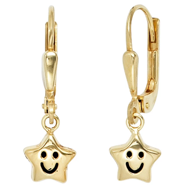 JOBO  "36034" Kinder Boutons Stern 333 Gold Gelbgold Ohrringe Ohrhänger Kinderoh