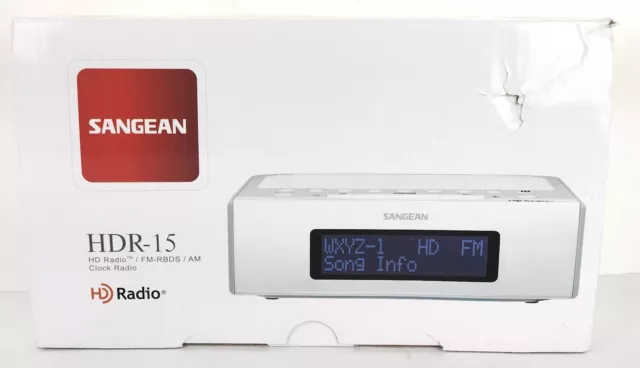 Sangean HDR-15 HD Radio, FM/AM Digital Receiver Clock