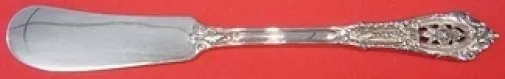 Rose Point by Wallace Sterling Silver Butter Spreader Flat Handle 5 1/2"