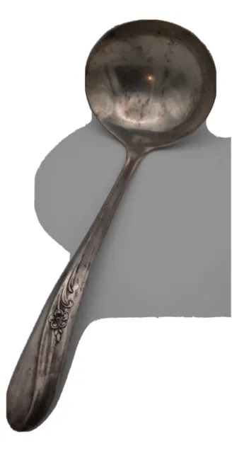 VINTAGE H&T MFG CO. Silverplate Flatware MEADOW FLOWER Spoon Ladle ...