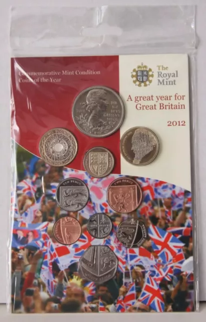 (item1949) 2012 ROYAL MINT 10 COIN SET BRILLIANT UNCIRCULATED.