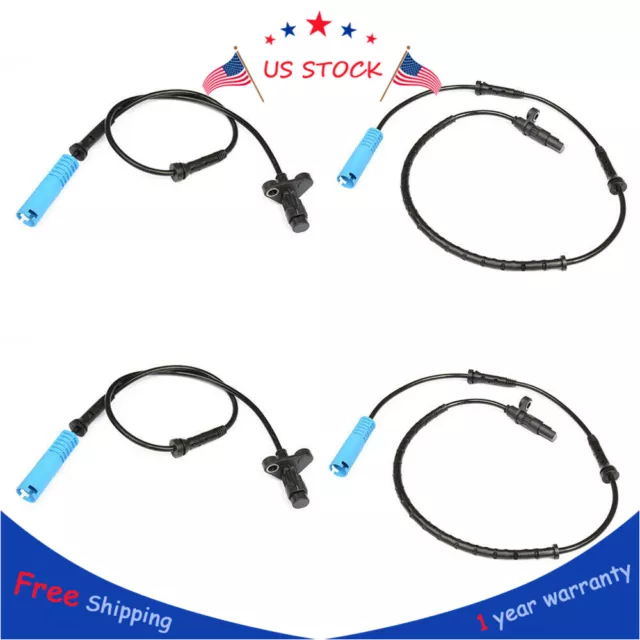 Set (4) ABS Wheel Speed Sensor Front Rear Left & Right For BMW E39 540 525 528